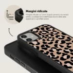 Husa iPhone 12 - Skino Leopard Animal Print, Negru - Maro - imagine 2