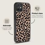 Husa iPhone 12 - Skino Leopard Animal Print, Negru - Maro - imagine 3