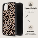 Husa iPhone 12 - Skino Leopard Animal Print, Negru - Maro - imagine 7