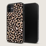 Husa iPhone 12 - Skino Leopard Animal Print, Negru - Maro - imagine 9