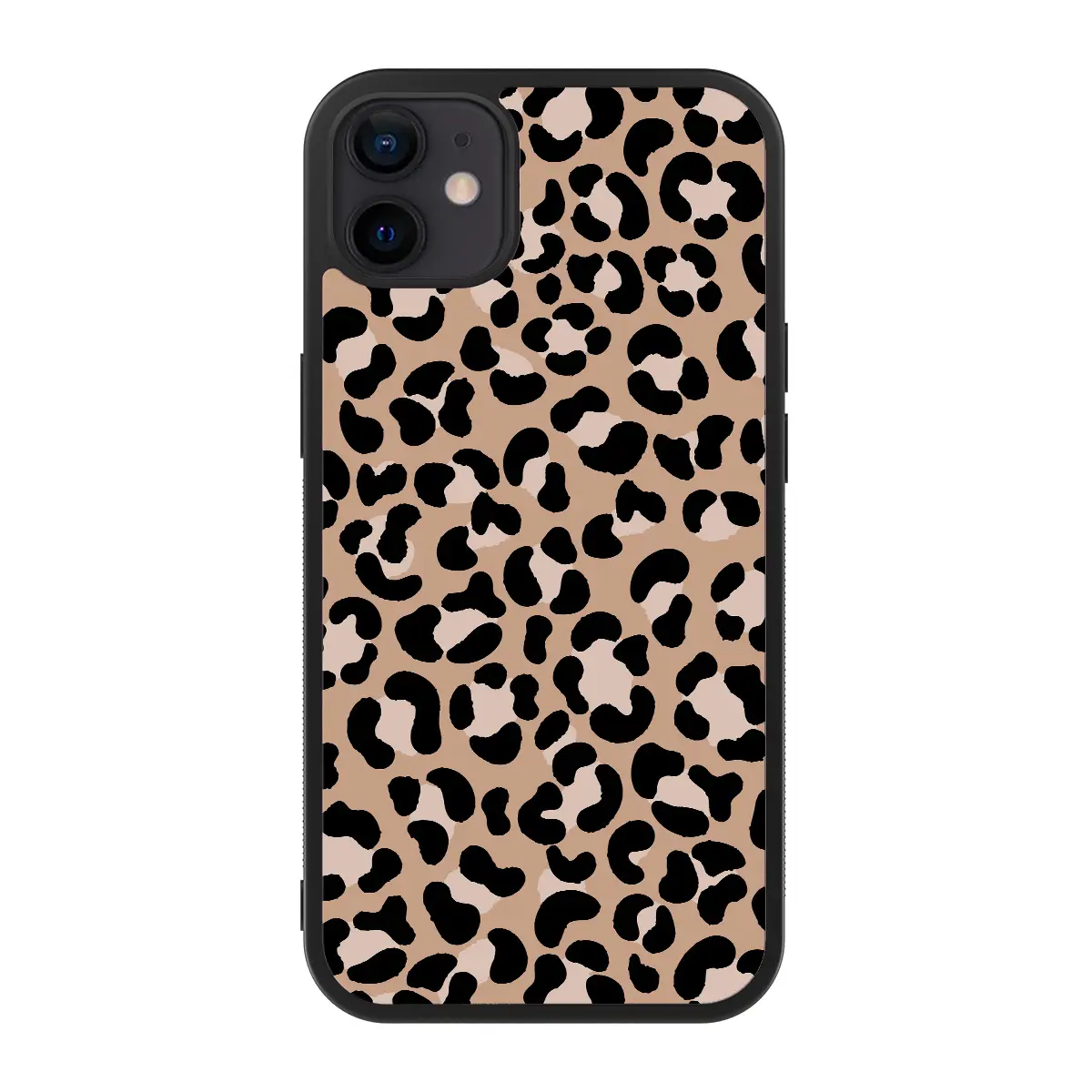Husa iPhone 12 – Skino Leopard Animal Print, Negru – Maro Husa iPhone 12 - Skino Leopard Animal Print, Negru - Maro - imagine 1