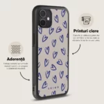Husa iPhone 11 - Skino Forever Love, inimi albastru bej - imagine 3