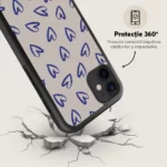 Husa iPhone 11 - Skino Forever Love, inimi albastru bej - imagine 5