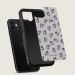 Husa iPhone 11 - Skino Forever Love, inimi albastru bej - imagine 8