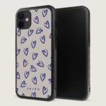 Husa iPhone 11 - Skino Forever Love, inimi albastru bej - imagine 9