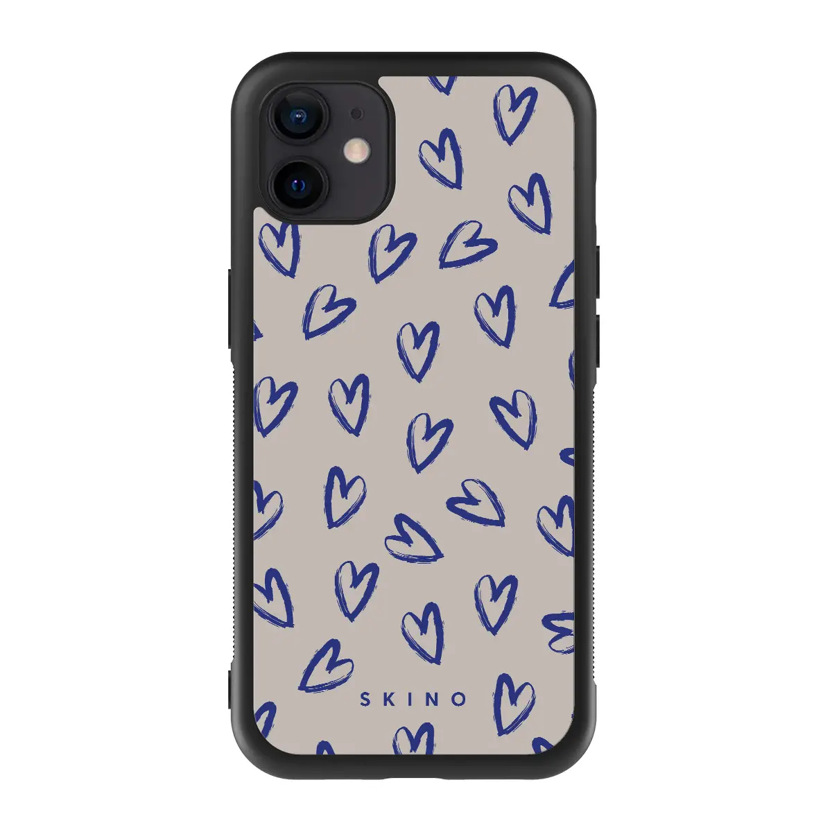 Husa iPhone 11 - Skino Forever Love, inimi albastru bej Husa iPhone 11 - Skino Forever Love, inimi albastru bej - imagine 1