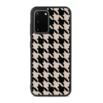 Husa Samsung Galaxy S20 - Skino Houndstooth, textil negru bej