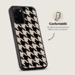 Husa Samsung Galaxy S20 - Skino Houndstooth, textil negru bej - imagine 4