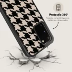 Husa Samsung Galaxy S20 - Skino Houndstooth, textil negru bej - imagine 5