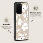 Husa Samsung Galaxy S20+ Plus - Skino Flower Glam, flori bej - imagine 3