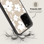 Husa Samsung Galaxy S20+ Plus - Skino Flower Glam, flori bej - imagine 5