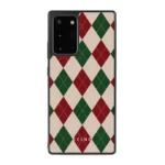 Husa Samsung Galaxy Note 20 - Skino Argyle Santa, textura romburi, negru bej