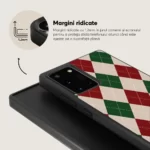 Husa Samsung Galaxy Note 20 - Skino Argyle Santa, textura romburi, negru bej - imagine 2