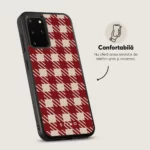 Husa Samsung Galaxy S20+ Plus - Skino Gingham Red, rosu bej - imagine 4