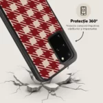 Husa Samsung Galaxy S20+ Plus - Skino Gingham Red, rosu bej - imagine 5