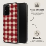 Husa Samsung Galaxy S20+ Plus - Skino Gingham Red, rosu bej - imagine 7