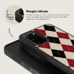 Husa Samsung Galaxy S20 - Skino Argyle Elegance, textura romburi, negru bej - imagine 2