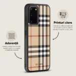 Husa Samsung Galaxy S20 - Skino Bellberry, textil bej - imagine 3