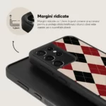 Husa Samsung Galaxy S21 Ultra - Skino Argyle Elegance, textura romburi, negru bej - imagine 2