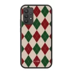 Husa Samsung Galaxy A32 4G - Skino Argyle Santa, textura romburi, negru bej