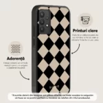 Husa Samsung Galaxy A32 4G - Skino Carouri Romburi, Negru - Bej - imagine 3