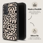 Husa Samsung Galaxy A32 4G - Skino Doodle, negru bej - imagine 6