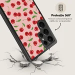 Husa Samsung Galaxy S22 Ultra - Skino Pink Cherry, cireșe roz - imagine 5