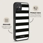 Husa iPhone 12 - Skino Crosswalk, linii alb negru - imagine 3