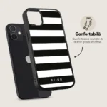 Husa iPhone 12 - Skino Crosswalk, linii alb negru - imagine 4