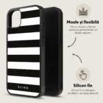 Husa iPhone 12 - Skino Crosswalk, linii alb negru - imagine 7