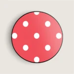 Suport telefon rotund pliabil degete, Skino Grip, Dots Red - imagine 2