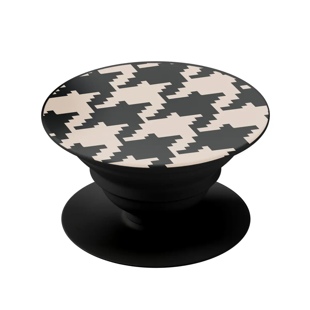 Suport telefon rotund pliabil degete, Skino Grip, Houndstooth Suport telefon rotund pliabil degete, Skino Grip, Houndstooth - imagine 1