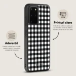Husa Samsung Galaxy S20+ Plus - Skino Casual Black, patratele negre - imagine 3