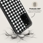 Husa Samsung Galaxy S20+ Plus - Skino Casual Black, patratele negre - imagine 5