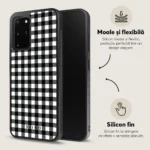 Husa Samsung Galaxy S20+ Plus - Skino Casual Black, patratele negre - imagine 7