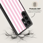 Husa Samsung Galaxy S22 Ultra - Skino Office Pink, linii roz - imagine 5