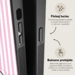 Husa Samsung Galaxy S22 Ultra - Skino Office Pink, linii roz - imagine 6